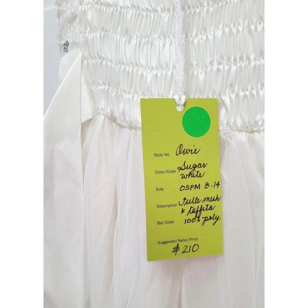 Stella M'Lia Tween Teen Formalwear - White Strapless Dress 'Owie' -‎ One Size